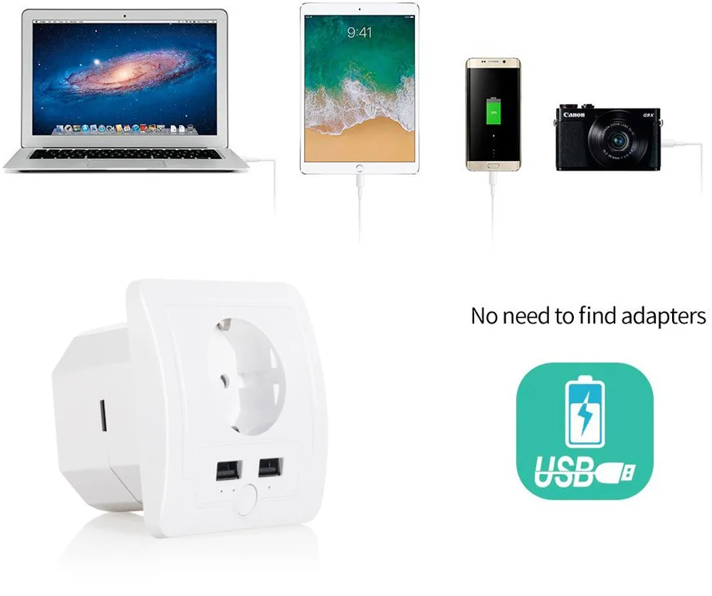 UseeLink Zigbee умная розетка 16A EU USB Мощность Plug работать с Alexa Google Home Изготовитель: