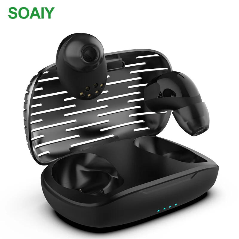 

Soaiy TWS Wireless Bluetooth Earbuds 5.0 in-Ear Noise Reduction Mini Earphones IPX5 Waterproof Sports Stereo Bass Touch Earhooks