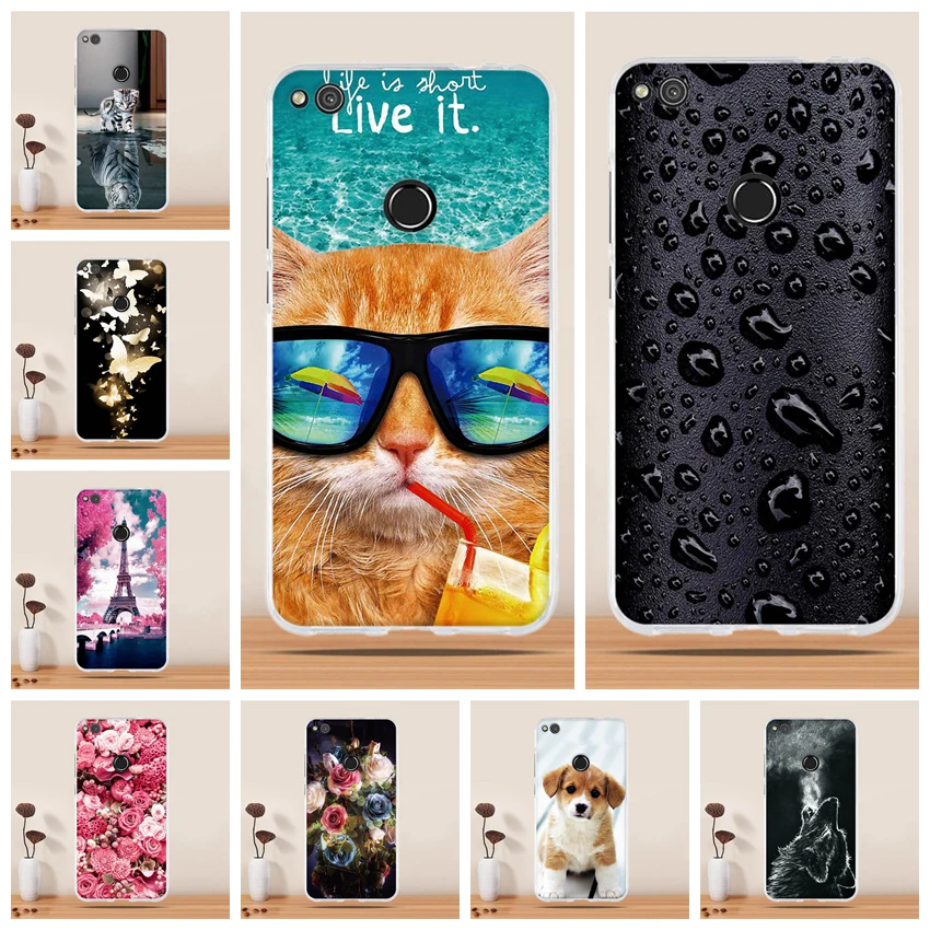 Силиконовый чехол для Huawei P8 Lite 2017 P9 huawei honor 8 lite чехол|lite case|case for p8silicone case |