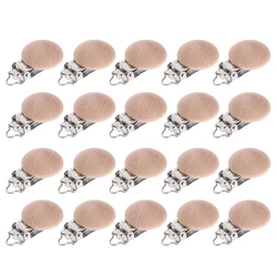 10/20/30pcs Baby Wooden Clips Pacifier Dummy Clip Holder Natural Beech Wood Baby Feeding Accessories Soother Clasp Metal