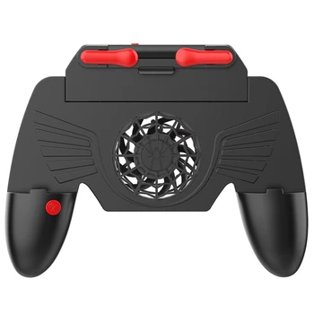 

for PUBG Mobile Joystick Controller Turnover Button Gamepad for IOS Android Four 4 Finger Operating Gamepad with Fan