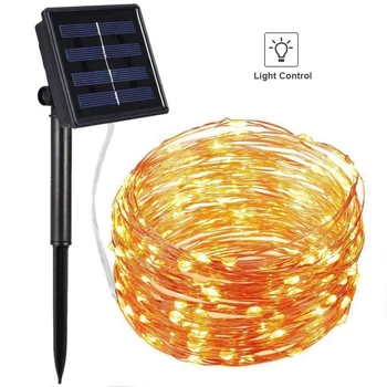 

Waterproof Solar Light Strip 12M 100 LED for Garland Copper Wire Led Light String Fairy Outdoor Christmas Party Wedding Deco