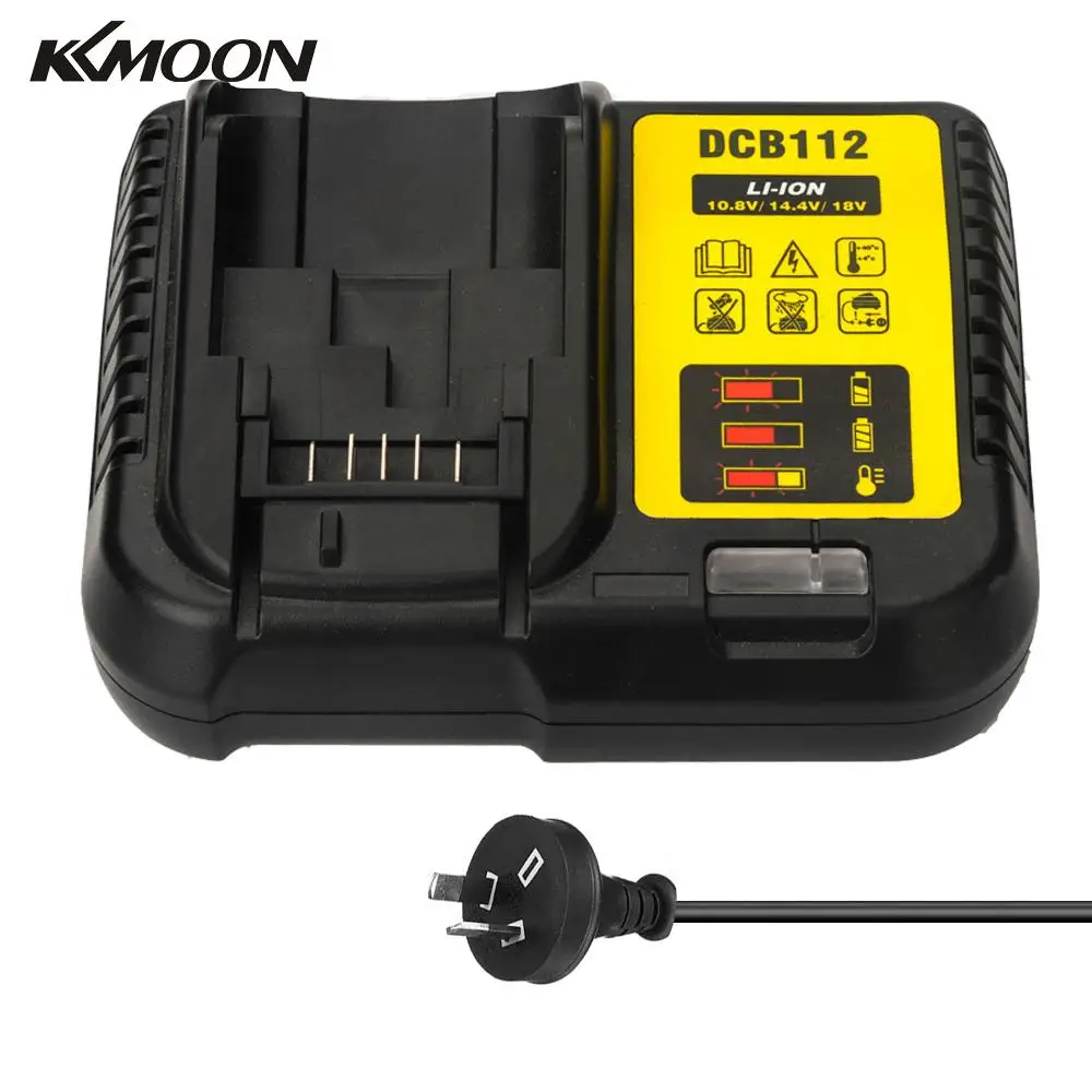 KKMOON Mini DCB112 Замена литий-ионного аккумулятора зарядное устройство для Dewalt 12 В 14,4 в 18 в литиевых ячеек Встроенный 8 Тип защиты