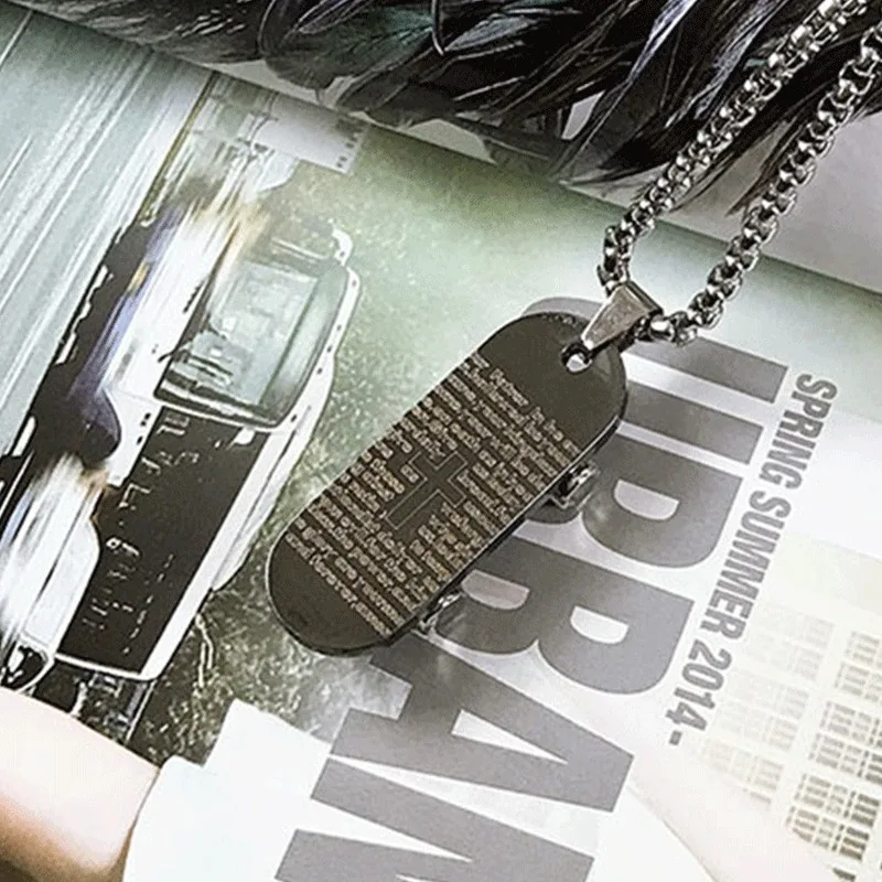 

shoe lace wheel Necklace Cross Pendant male personality student couple pendant male fashion hip hop does not fade