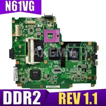 

SAMXINNO N61VG Mianboard 1GB N10P-GV2-C1 PM45 DDR2 For Asus N61V N61VG Laptop Motherboard REV 1.1 N61VG motherboard 100% Tested