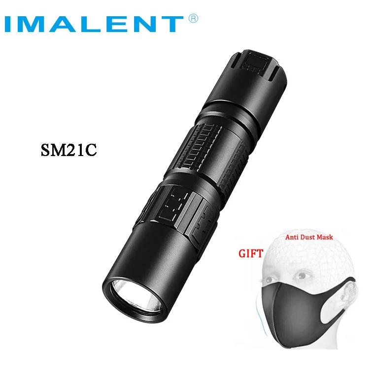 

IMALENT DM21C Rechargeable Flashlight Cree XHP35 HI OLED Display 2000LM Mini Tactical Flashlight with Magetic USB +18650 Battery