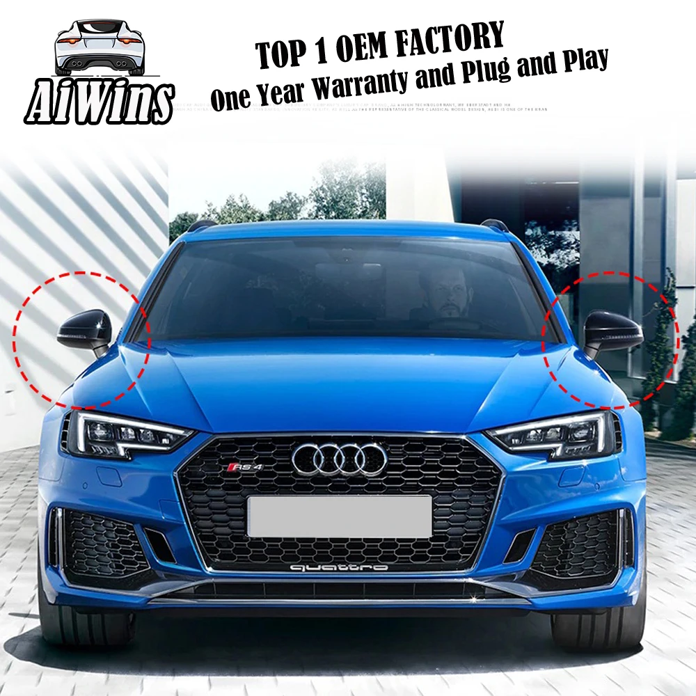 Автомобильный Стайлинг Aiwins для Audi A3 A4L A6L Q2L Q3 Q5L Q7 2012- вид боковое зеркало заднего вида крышка крышки