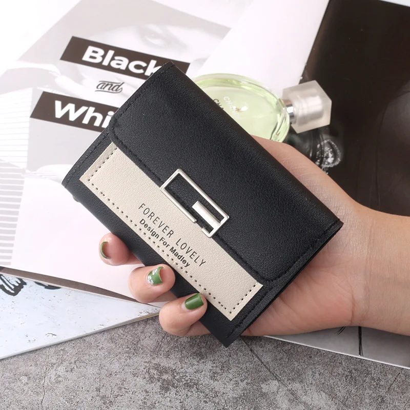 

Women Wallet Female 2020 New Ultra-Thin Korean-Style Coin Purse Student Mini Sweet Cute Short Lady's Foreign Trade Card Case