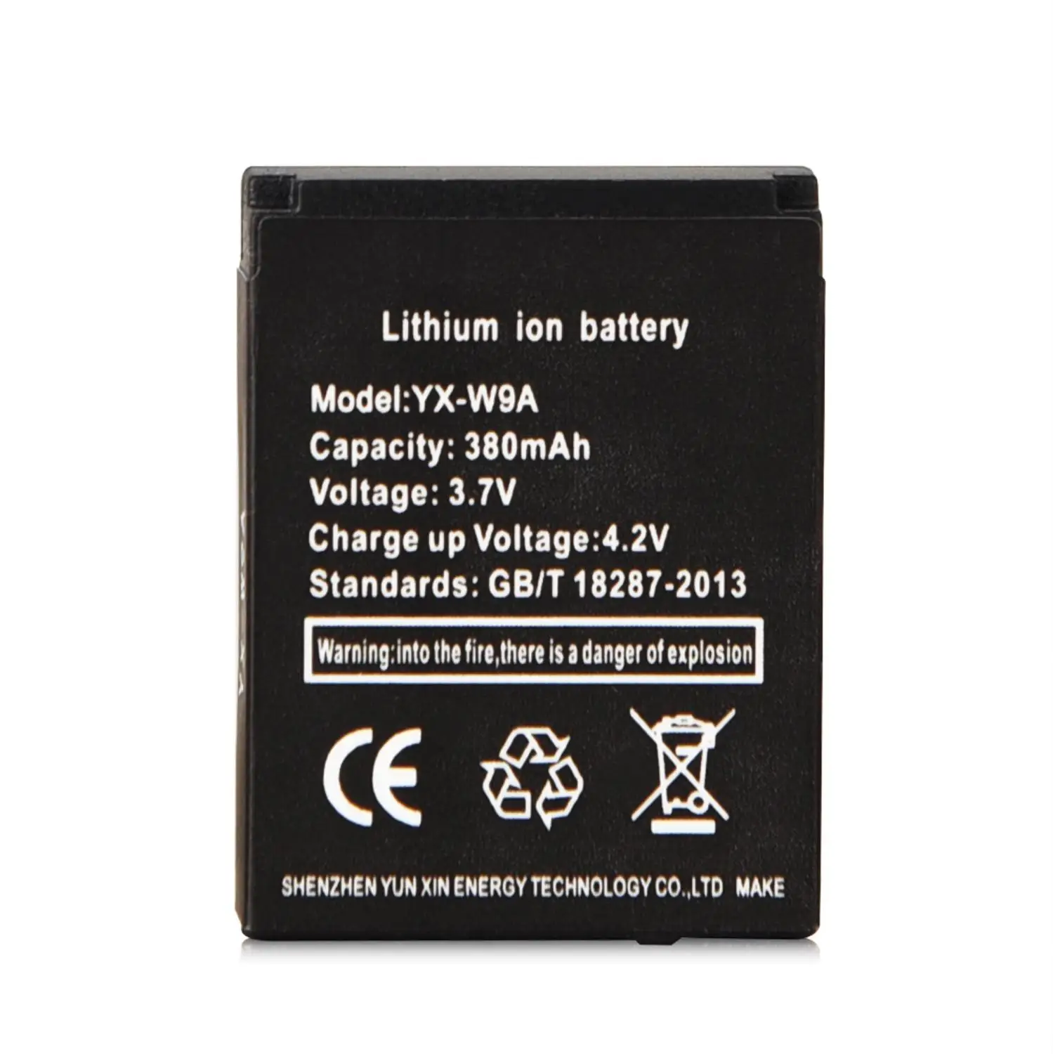 Rechargeable Battery 3.7V 380mAh For DZ09 KSW-S6 RYX-NX9 A1 Smart Watch