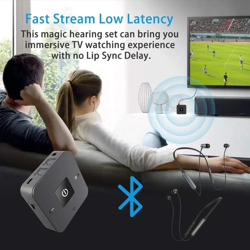 Bluetooth передатчик наушников для ТВ Watchin беспроводные стерео наушники набор