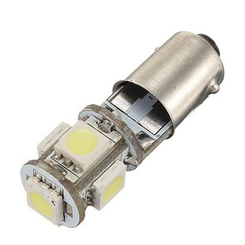 10 шт./лот салона светильник BA9S T4W H6W 5SMD светодиодный Canbus Error Free лампы DC 24V