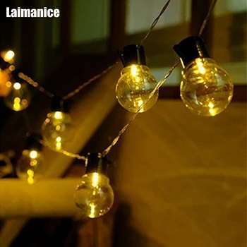 

5CM Big Globe Ball LED Fairy String Light Garland 5M 20LED/10M 38LED Globe Festoon Wedding Christmas Patio Garland String Light