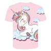 girls 3D unicorn Print T-shirts cute unicorno tshirt Girls NEW Summer Tees Top Clothing Children cartoon Clothes Casual xxx teen ► Photo 2/6
