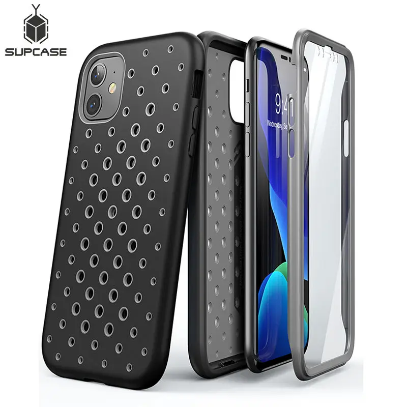 

For iPhone 11 Case 6.1" (2019) SUPCASE UB Sport Premium Hybrid Liquid Silicone Rubber + PC Cover With Built-in Screen Protector