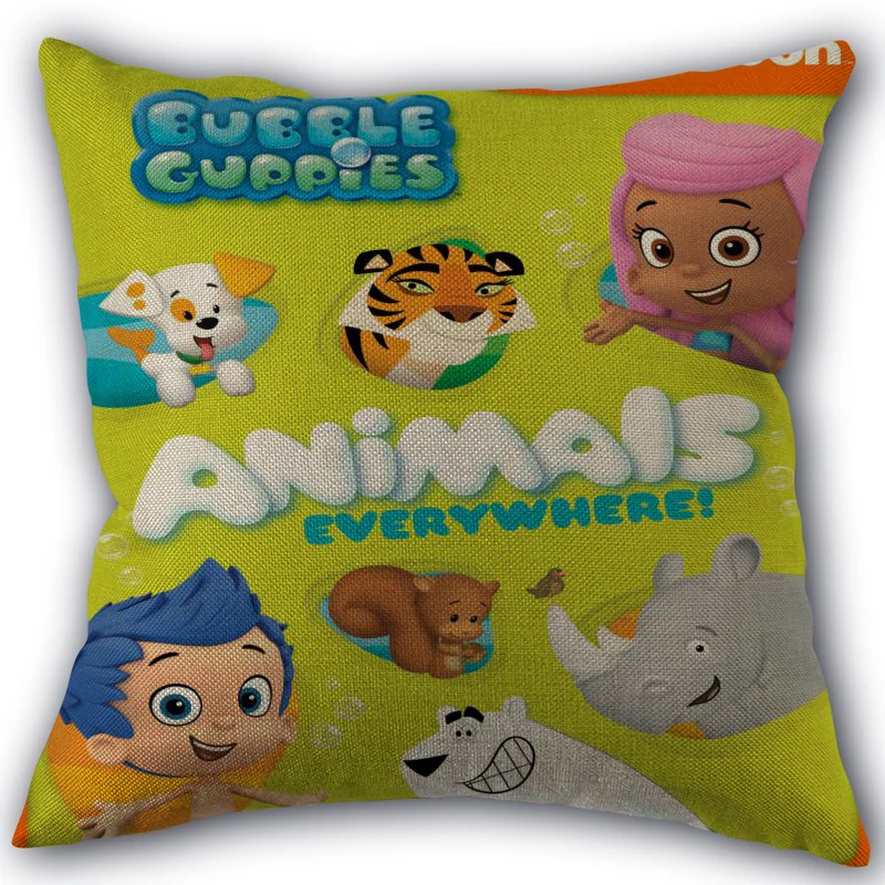 Наволочка Bubble Guppies, хлопок, лен, ткань, квадратная, на молнии, наволочка 45X45 см, свадебная декоративная наволочка - Цвет: 6