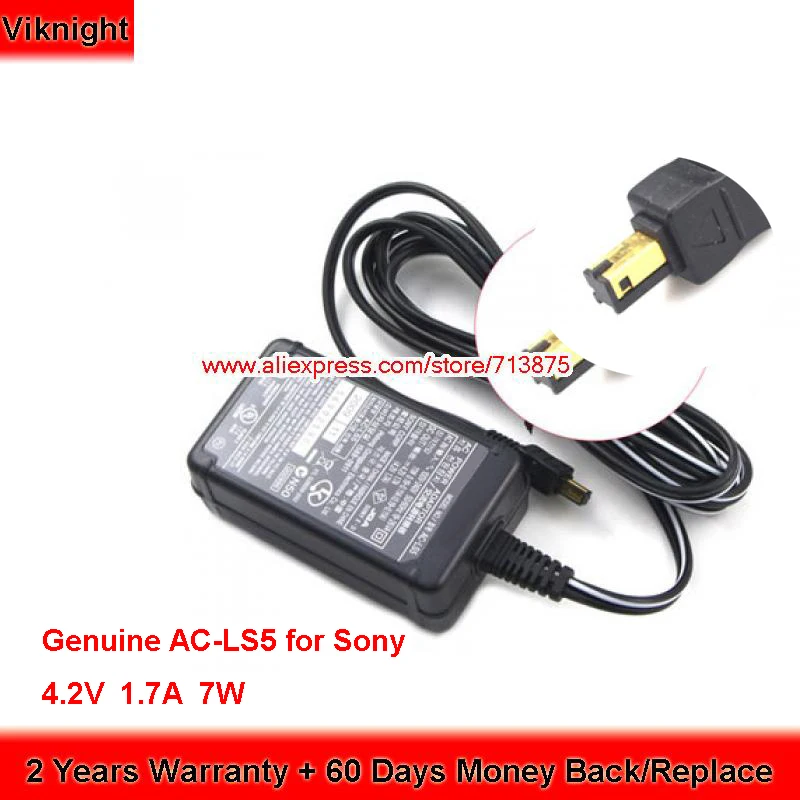 Genuine AC-LS5 4.2V 1.7A AC Adapter for Sony Camera DSC-P150 DSC-W90 W270 W290 T100 T200 T900 P120 W30 DSC-TX9C DSC-WX1 V3 P200 |