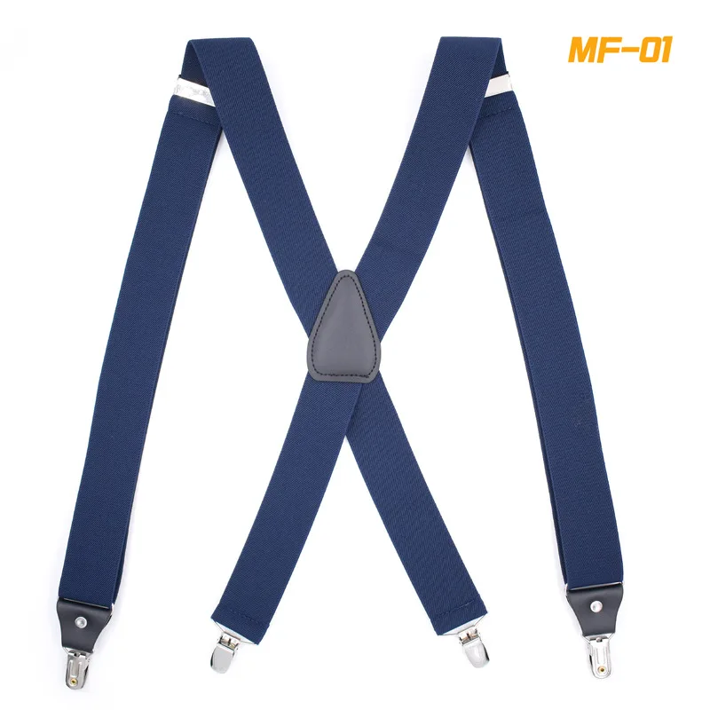 3.5cm Suspenders 4 зажима, для взрослых мужчин, рубашка для отдыха, 3,5 см, штаны, брюки, кожа, зажим на спине, подтяжки, элегантные, эластичные, сплав, на голову, регулируемые подтяжки - Цвет: 3.5cm Suspenders