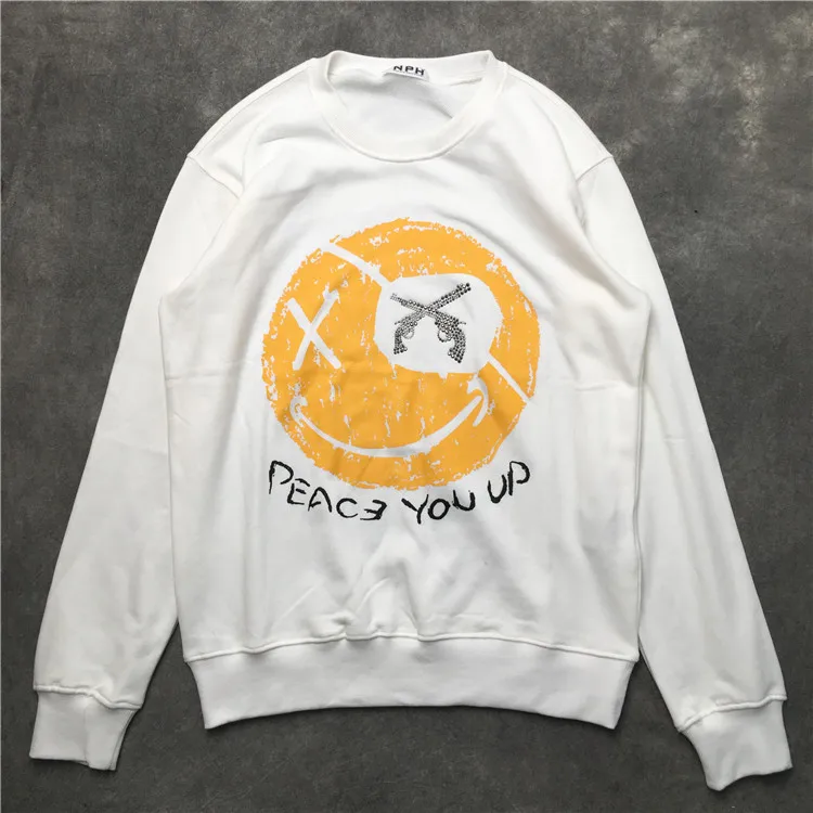 Новые роскошные высокие мужские толстовки с капюшоном Peace You Up Diamond revolver толстовки с капюшоном бархатные хлопковые пуловеры - Цвет: Черный