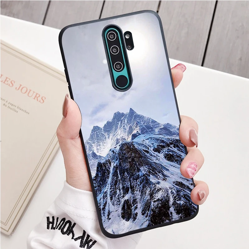 phone cases for xiaomi Núi Rừng Mây Đen Dẻo Silicone Ốp Lưng Điện Thoại Redmi Note 9 8 7 Pro S 8T 7A Bao xiaomi leather case charging