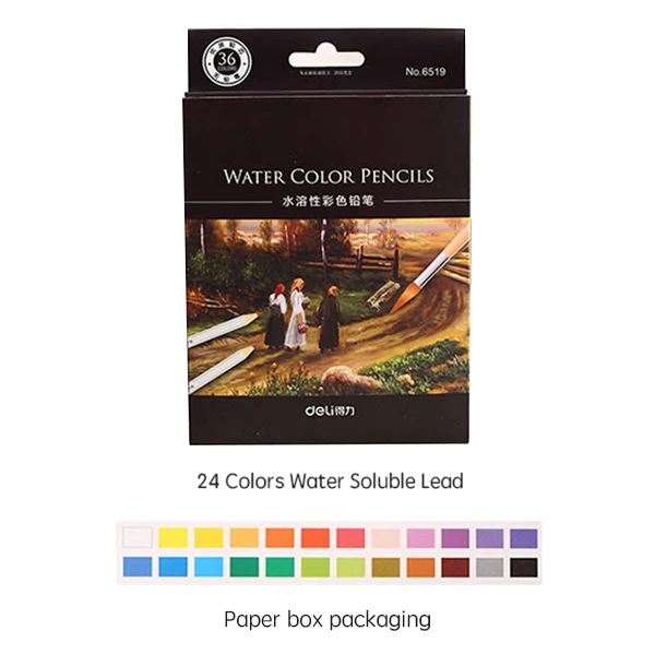 24 Colors Set 24/36/48 цветной карандаш набор кистей с Цвет восковые карандаши ручки Пастель для рисования канцелярские принадлежности Школьные наборы для рисования Lapices - Цвет: 24 Colors Set