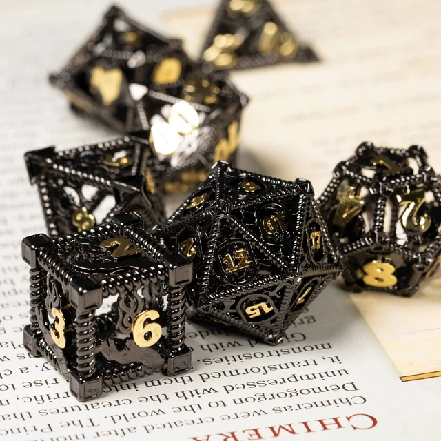  Metal dice Set D&D, Polyhedron DND Dungeons and Dragons Metal  DND dice Set, Suitable for Pathfinder RPG Shadow Run Savage World and Other Role-Playing  Game dice Sets : Toys & Games
