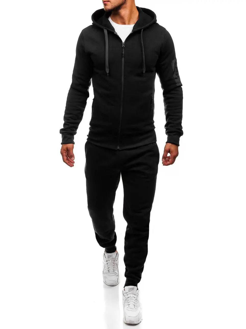 Low Price ZOGAA 2019 Spring Hot Sale Men's Sports and Leisure Slim Joggers SweatSuits Hoodies+Pants Suit cSweatshirt Sportswear Set 2pc