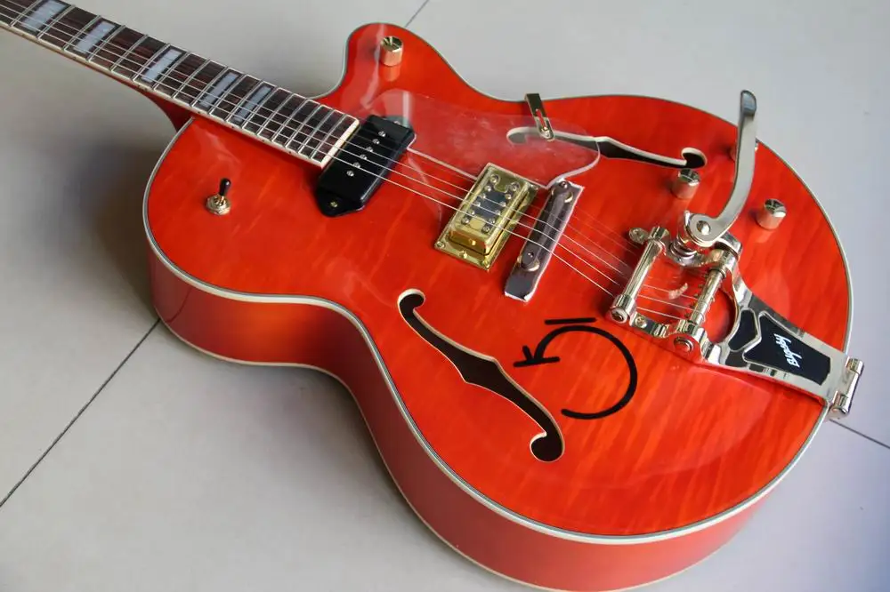 Оптовая продажа гитар Джаз гитара Новый Gretschmodel 6120 электрогитара в оранжевом