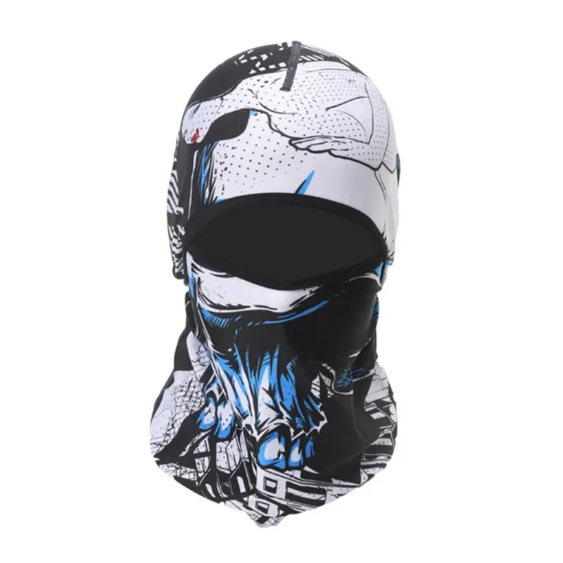 New Outdoor Bicycle Cycling Printing Ski Hats Mask Full Winter Warm Balaclava Breathable sunscreen cycling mask - Color: 16
