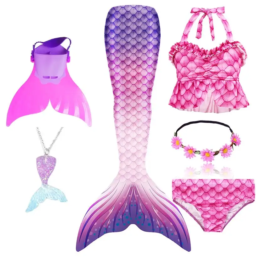 Little Mermaid Tail Cosplay Costume With Necklace