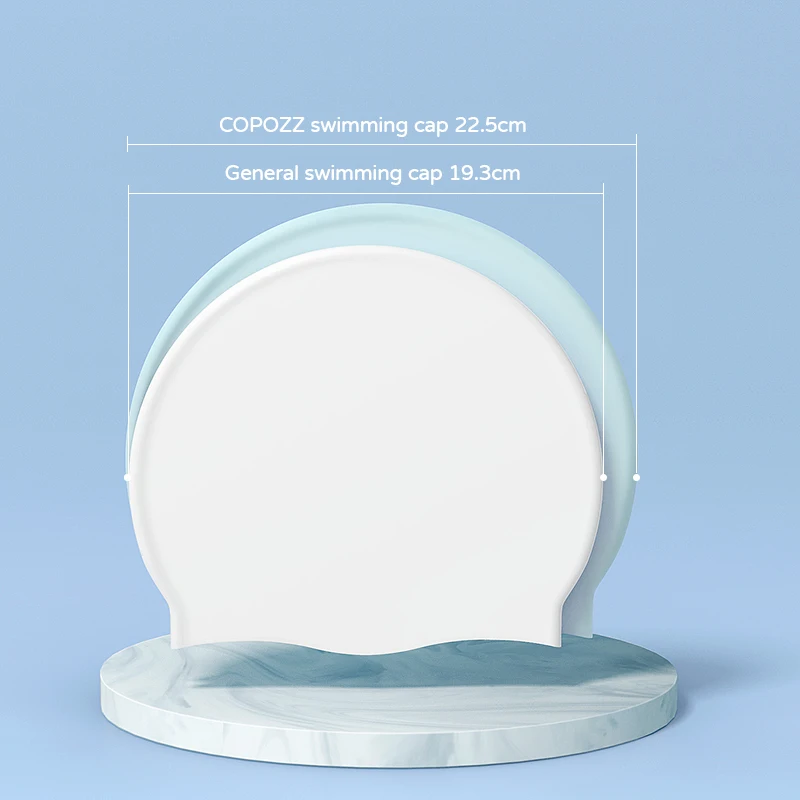 COPOZZ 31203 Swimming Caps High Elastic Lovely Kids Cartoon Fabric Cute Cartoon Animal Ear Protect Boys Girls Swim Pool Diving Cap Hat - Image 3