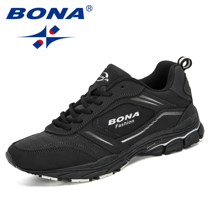 BONA/Новинка года; Дизайнерские мужские кроссовки из яловичного спилка; zapatillas hombre Deportiva; высококачественные мужские кроссовки для тренировок; мужская обувь