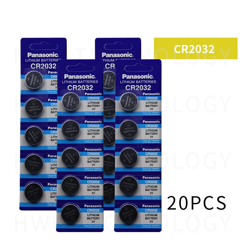 PANASONIC 20pcs cr2032 DL2032 ECR2032 5004LC KCR2032 BR2032 3v кнопки сотового монеты литиевые батареи для часов автомобиля игрушки