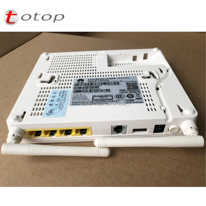 Вторая рука Huawei GPON ONU ONT HG8546M 2POTS + 1GE 3FE 1USB WiFi модем 99% Новое сетевое оборудование