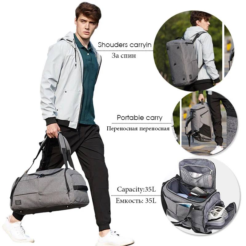 Gym Bag With Wet Pocket & Shoes Compartment Multifunction Men 