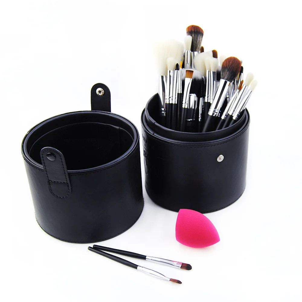 

New Style 33 PCs Makeup Brush + Storage Bucket + Miter Puff Combination Makeup Artist Only Brush Suit Beauty Tool