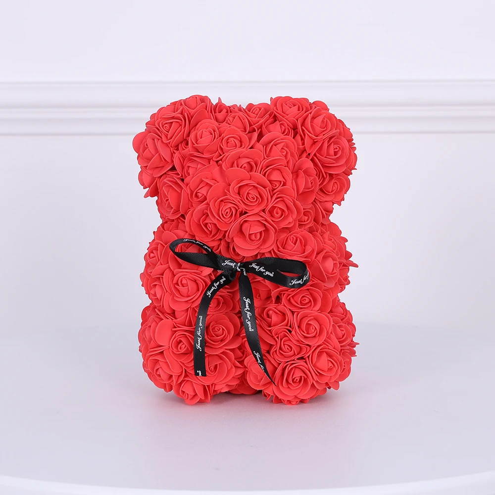 Kongqiabona-UK Regalo di San Valentino Rose Teddy Bear Rose Flower Decorazione Artificiale Festa di Compleanno Decorazioni di Nozze Regalo per Fidanzata 
