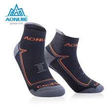 AONIJIE, уличные хлопковые носки, спортивные, для бега, для занятий спортом, для тренировок, с подушкой, для четвертей, футбольные носки, защита от пятки, для велоспорта, E4090