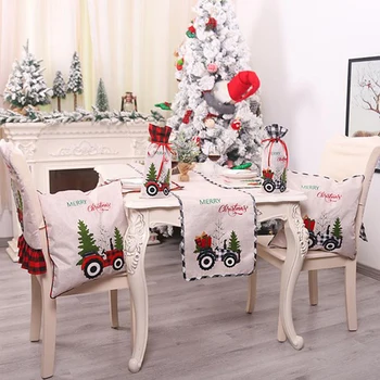 

Christmas Table Runner Car Christmas Tree Table Runner Table Decoration Tablecloth Holiday Atmosphere Arrangement