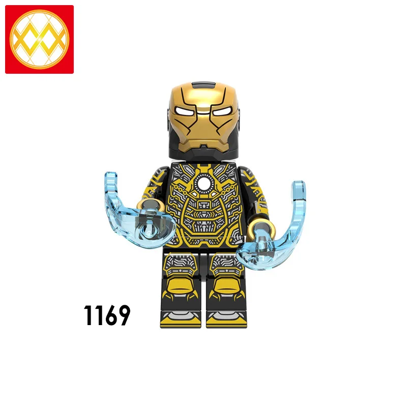 50 шт./партия X0246 Железный человек серии Marvel Супер Герои кирпичи MK36-MK42 Железный человек собрать строительные кубики, детские игрушки