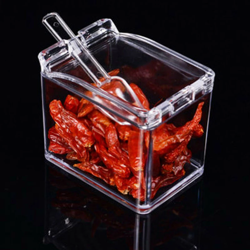 

4pcs Spice Storage Box Sealing Lid Kitchen Supplies Storing Seasoning Condiments Salt Pepper Rack Container