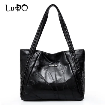 

Designer Casual HandBag Women Top-handle Bags Feamle Soft Large Leather Shoulder Bag Ladies Leather Tote sac a main bolsos mujer