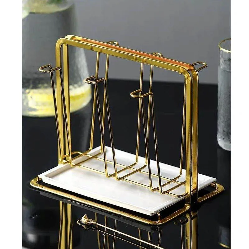 

Cup Drying Rack Metal Glass Cups Mug Stand Holder Home Kitchen Hanging Drainer Storage Rack Household Cup Organizer