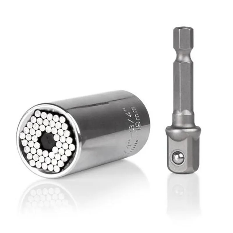 

Torque Wrench Universal Sleeve Head Set Magic Socket Sleeve 7-19mm Spanner Key Power Style Drill Multi Hand Tools Cr-v Sleeve