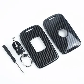 

1 Piece Carbon Fiber Key Covers Case Hard Chain For Renault Kadjar Megane Auto Interior Smart Key Case