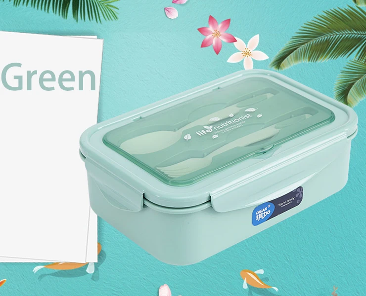 Green Высокая емкость Ланч-бокс многорешетчатый нагревательный Держать контейнер для свежих продуктов на открытом воздухе кемпинга офиса школы пикника портативная коробка для бенто - Цвет: Green