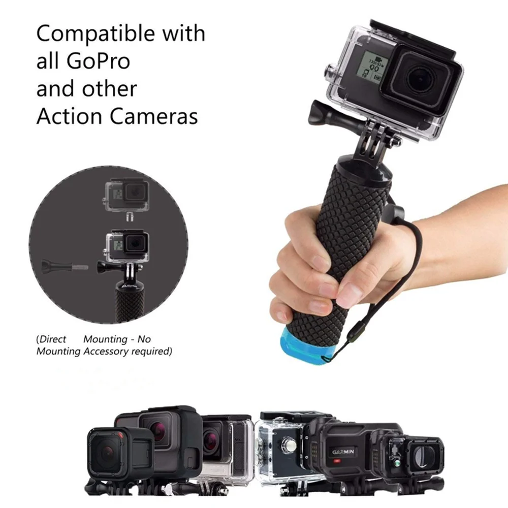 Wasserschwimmender Handgriff Griffhalterung Schwimmzubehör für Go Pro Gopro Hero 8 7 6 5 4 Xiaomi Yi 4K SJ4000 SJ5000 Action Kamera