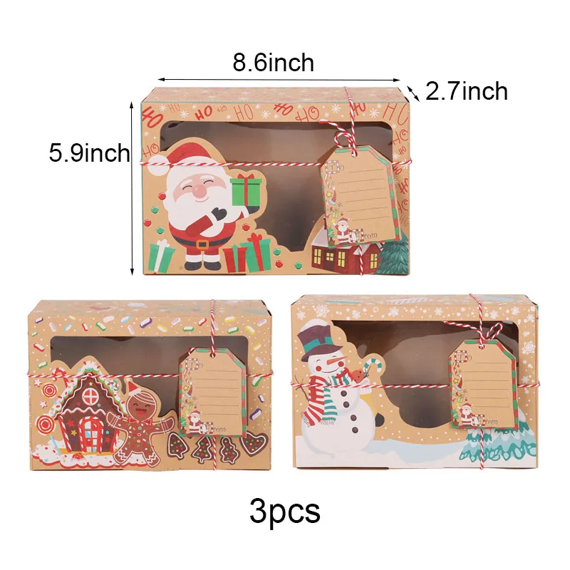 20 Scatoline Regalo Natalizie In Carta Kraft – A Forma Di Casetta, Con Corda E Etichette, Per Dolci E Piccoli Regali