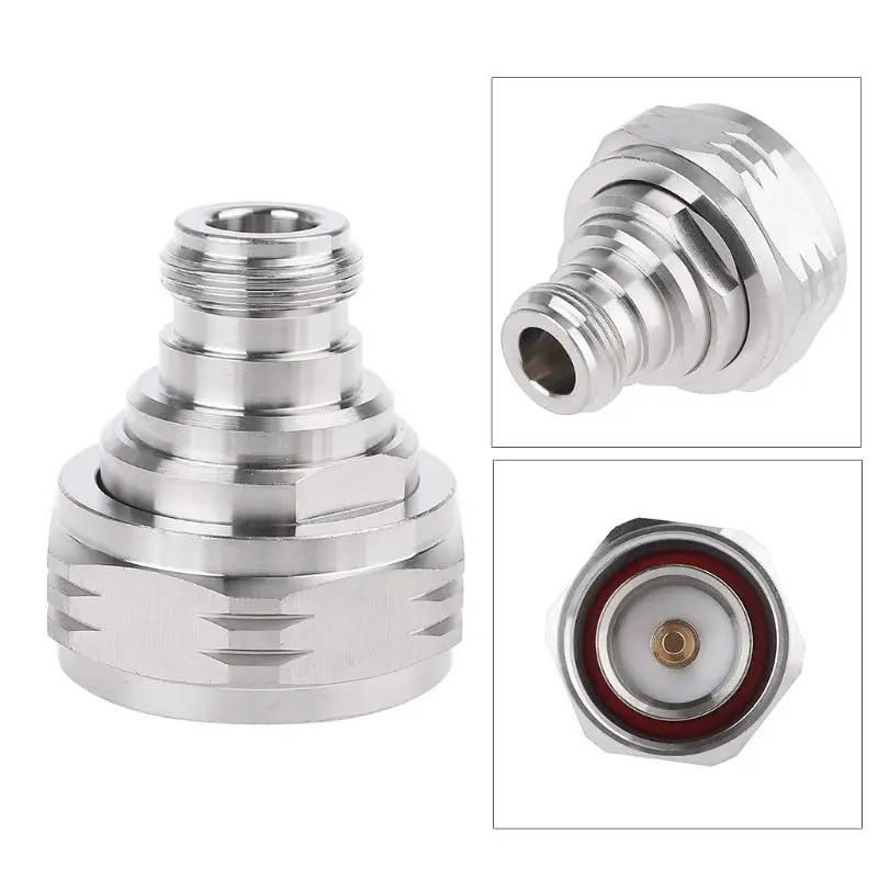 2020 nuevo L29 7/16 DIN macho enchufe a N Hembra conector adaptador recto RF convertidor de Metal de fácil instalación de alta calidad
