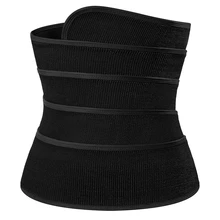

Free Size Fitness Sweat Waist Trainer Slimming Belt Shapewear Tummy Girdles Body Shaper Fajas Control Strap Long Torso Black