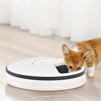 

Dry Wet Food Bowl Dogs Detachable Large Capacity Digital Timer Portion Control Pet Automatic Feeder Cats 6 Meal Trays LCD